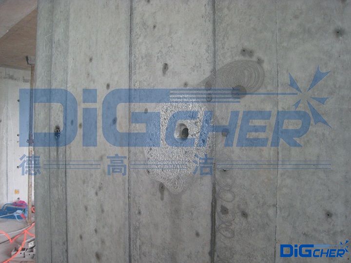 高壓水混凝土鑿毛(máo)效果