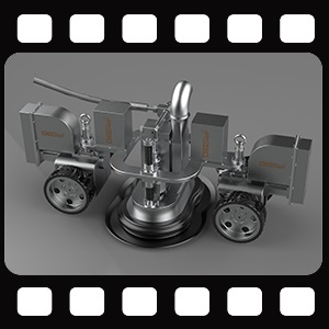 CR4D船體除鏽（xiù）機器（qì）人|船舶除鏽機器人現場作業展示