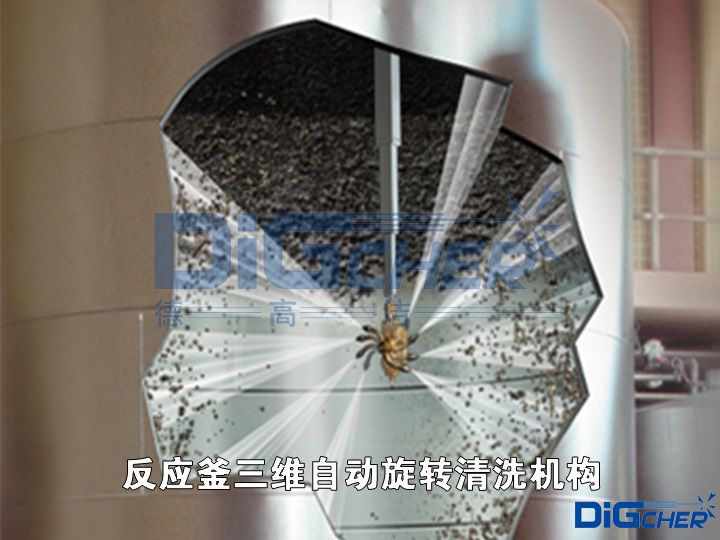 反應釜三維自(zì)動旋轉清洗(xǐ)機構